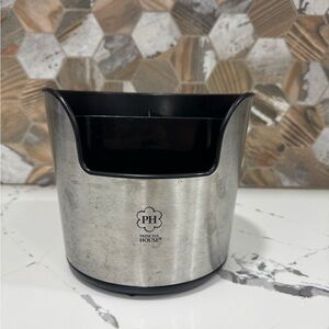 Princess House Silver and Black Utensil Caddy